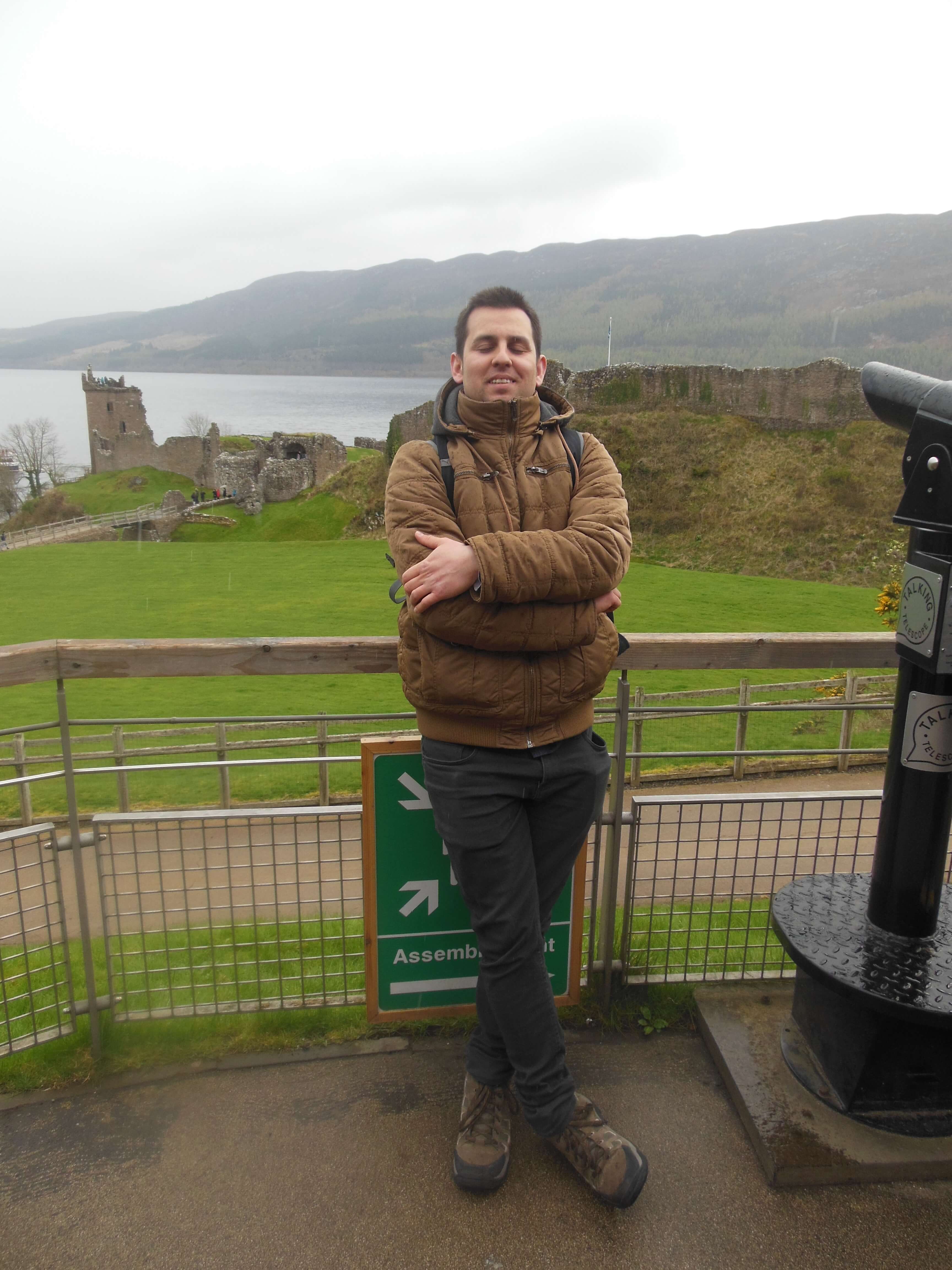 Image of me at loch ness - Front End Web Developer Edinburgh - about page